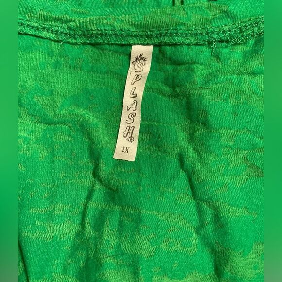 Splash green burnout tshirt - Picture 2 of 5